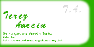 terez amrein business card